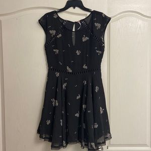 Free People black floral dress